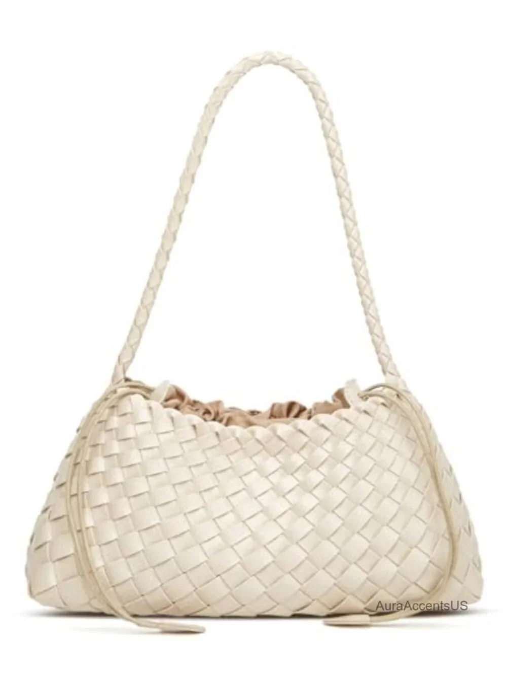 Woven Hobo Bag Faux Leather Suede Slouchy Shoulder Purse Tote Handbag